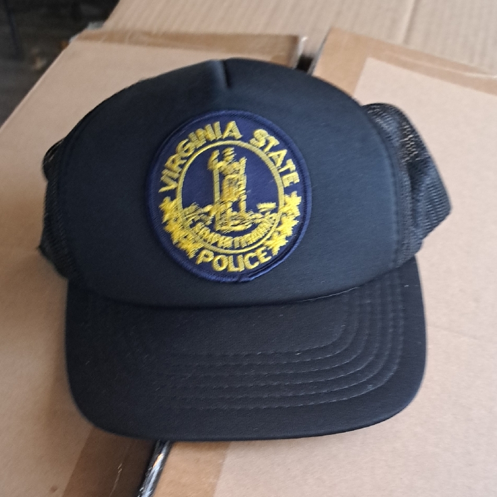 Vintage Virginia State Police Black Cap